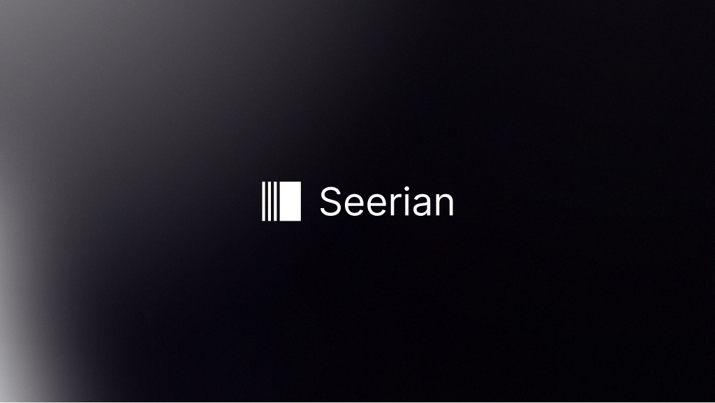 Cover art: a near-black gradient carrying the Seerian wordmark