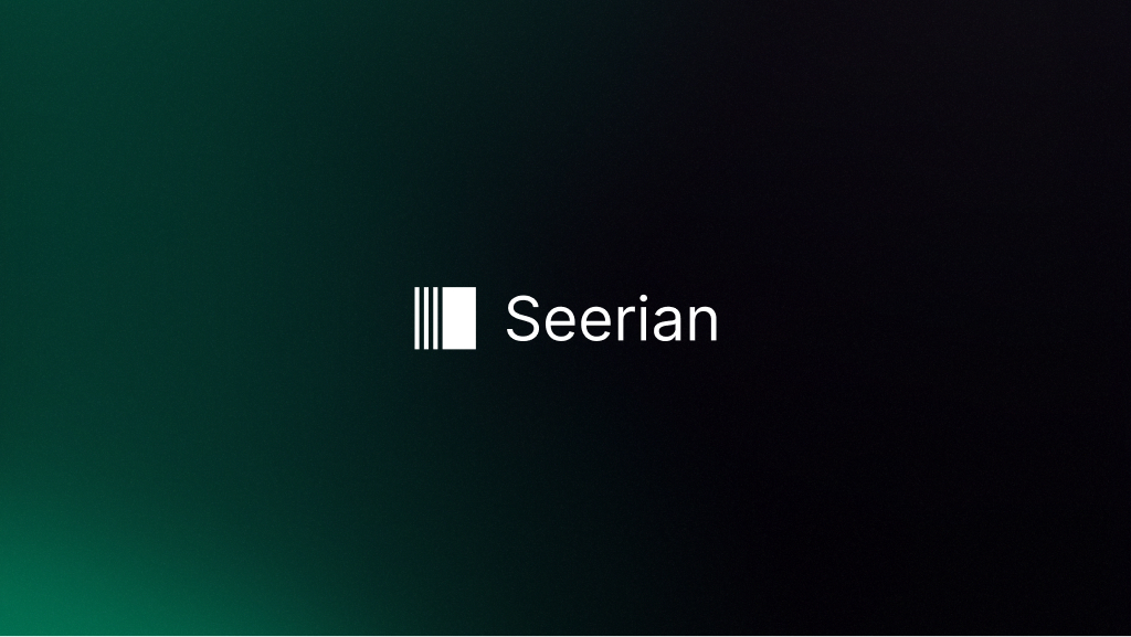 Cover art: a dark green gradient carrying the Seerian wordmark