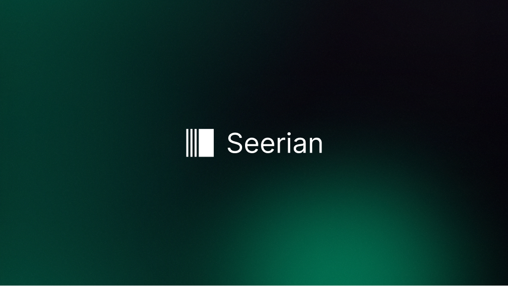 Cover art: a dark green gradient carrying the Seerian wordmark